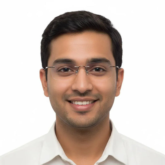 iDom Eyeglasses Rimless Rectangle Specs For Men 106679