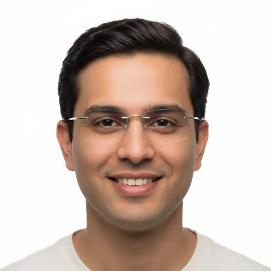 iDom Eyeglasses Rimless Rectangle Specs For Men 131612