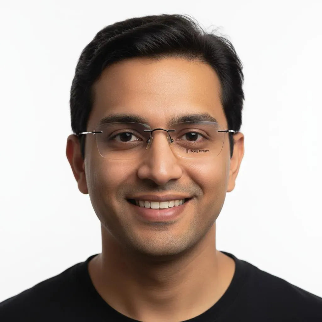 iDom Eyeglasses Rimless Rectangle Specs For Men 159381