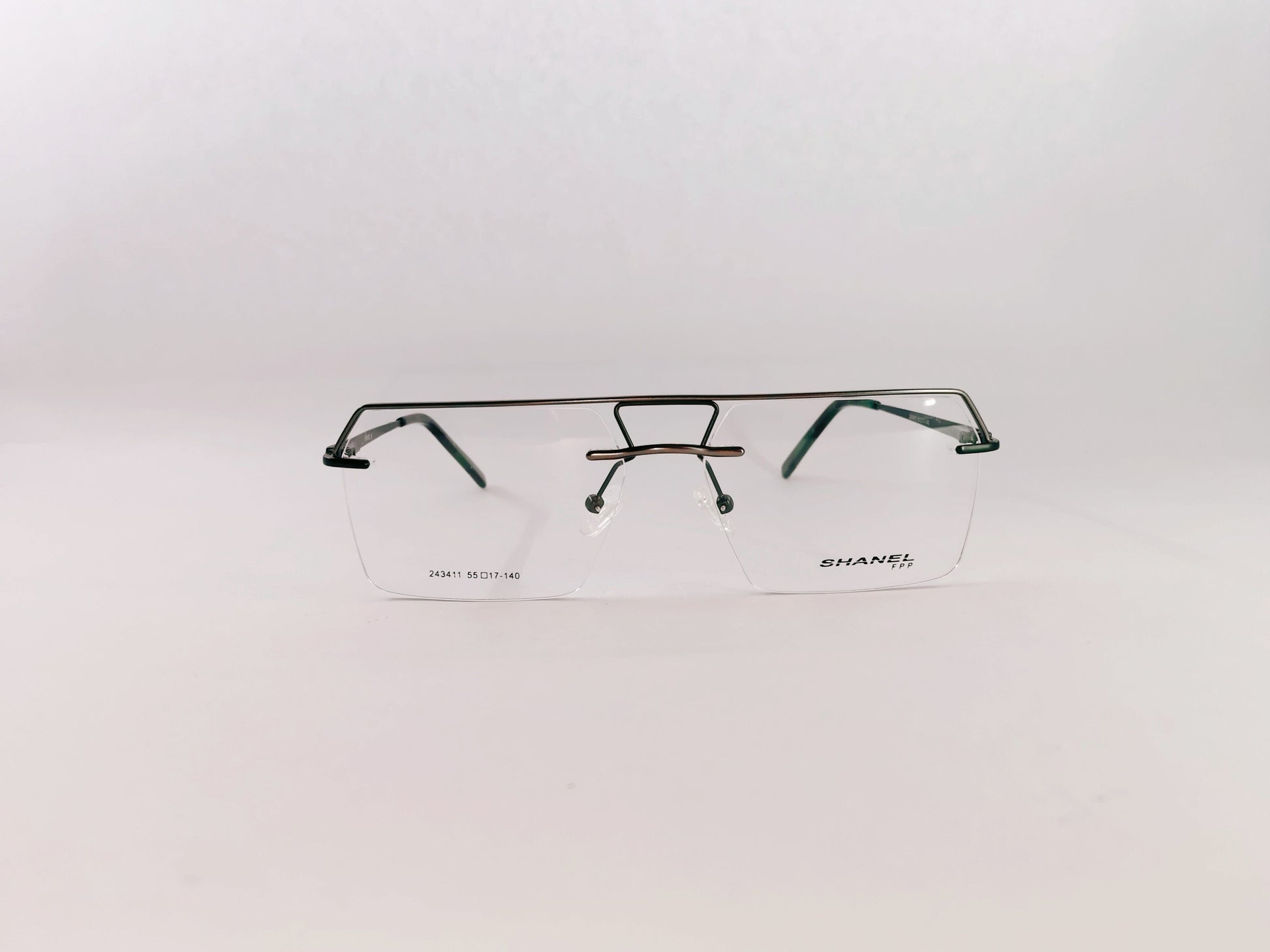 iDom Eyeglasses Rimless Rectangle Specs For Men 220803