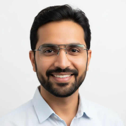 iDom Eyeglasses Rimless Rectangle Specs For Men 220803