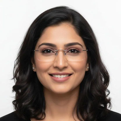 iDom Eyeglasses Rimless Rectangle Specs For Men 258791