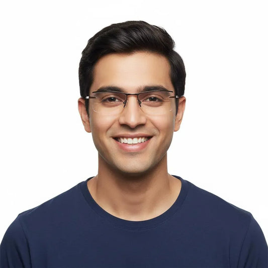 iDom Eyeglasses Rimless Rectangle Specs For Men 273965