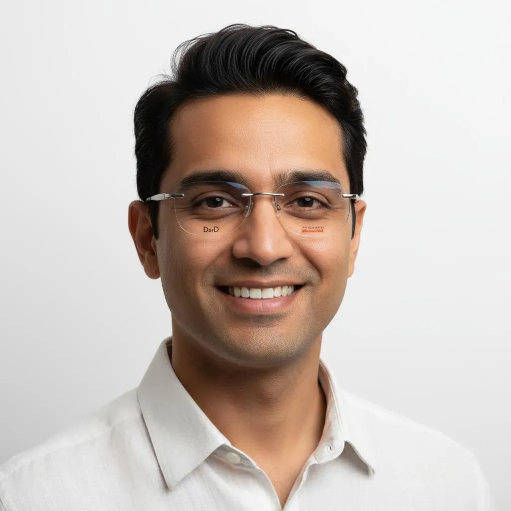 iDom Eyeglasses Rimless Rectangle Specs For Men 290962