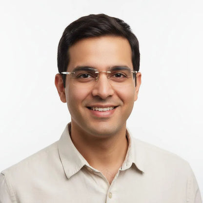 iDom Eyeglasses Rimless Rectangle Specs For Men 308282