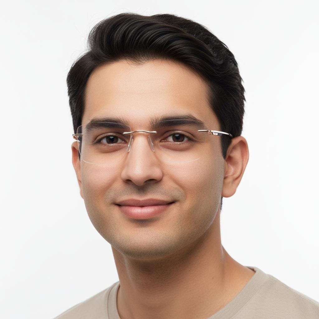 iDom Eyeglasses Rimless Rectangle Specs For Men 314398