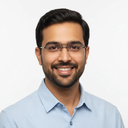 iDom Eyeglasses Rimless Rectangle Specs For Men 475481