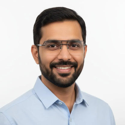 iDom Eyeglasses Rimless Rectangle Specs For Men 777566