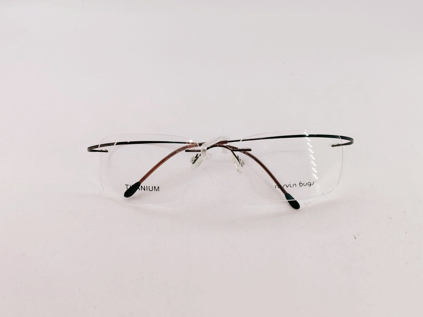 iDom Eyeglasses Rimless Rectangle Specs For Men 7811C9