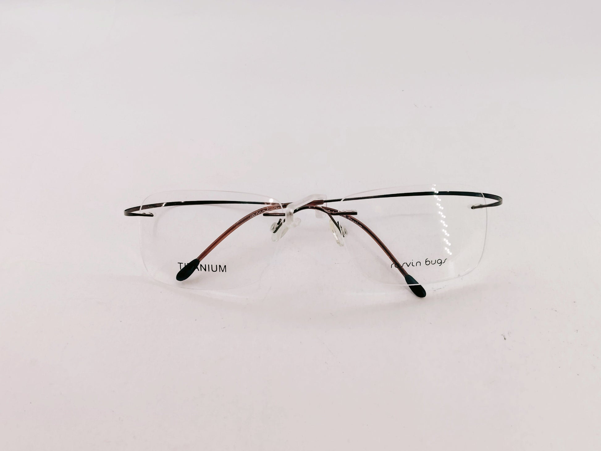 iDom Eyeglasses Rimless Rectangle Specs For Men 7811C9