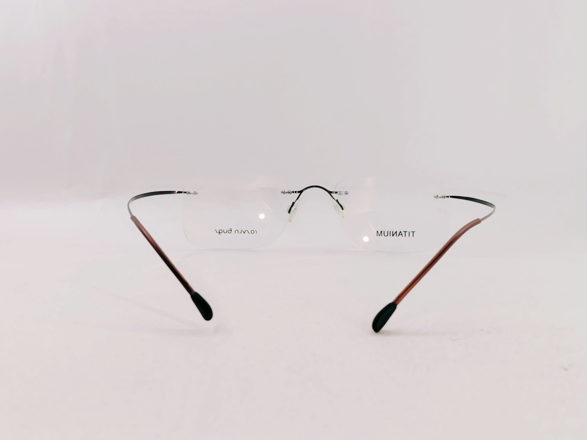 iDom Eyeglasses Rimless Rectangle Specs For Men 7811C9