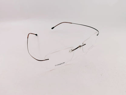 iDom Eyeglasses Rimless Rectangle Specs For Men 7811C9