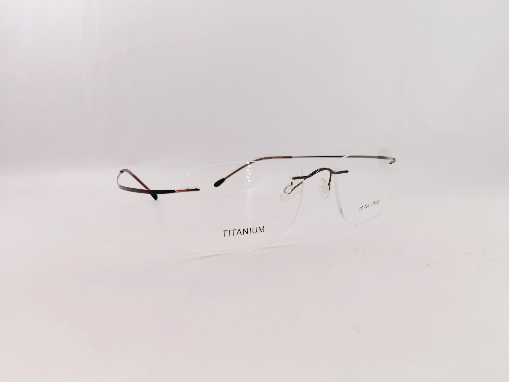 iDom Eyeglasses Rimless Rectangle Specs For Men 7811C9