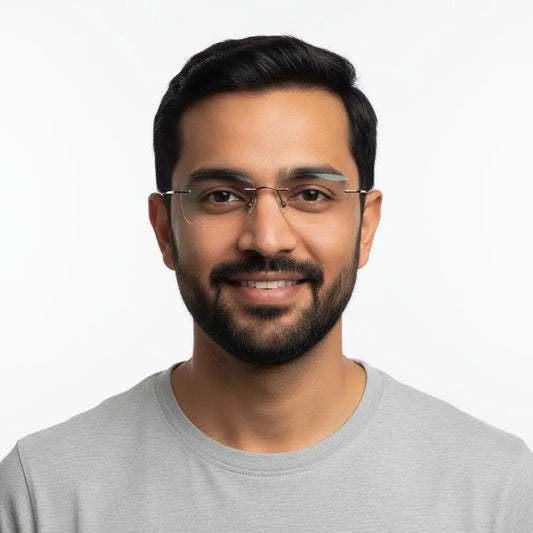 iDom Eyeglasses Rimless Rectangle Specs For Men 790293