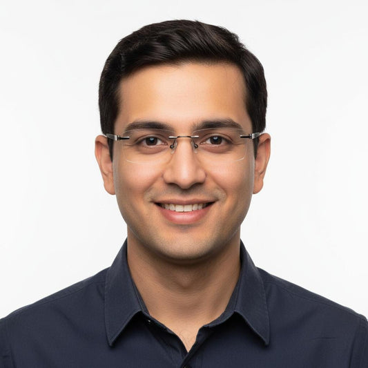 iDom Eyeglasses Rimless Rectangle Specs For Men 88014