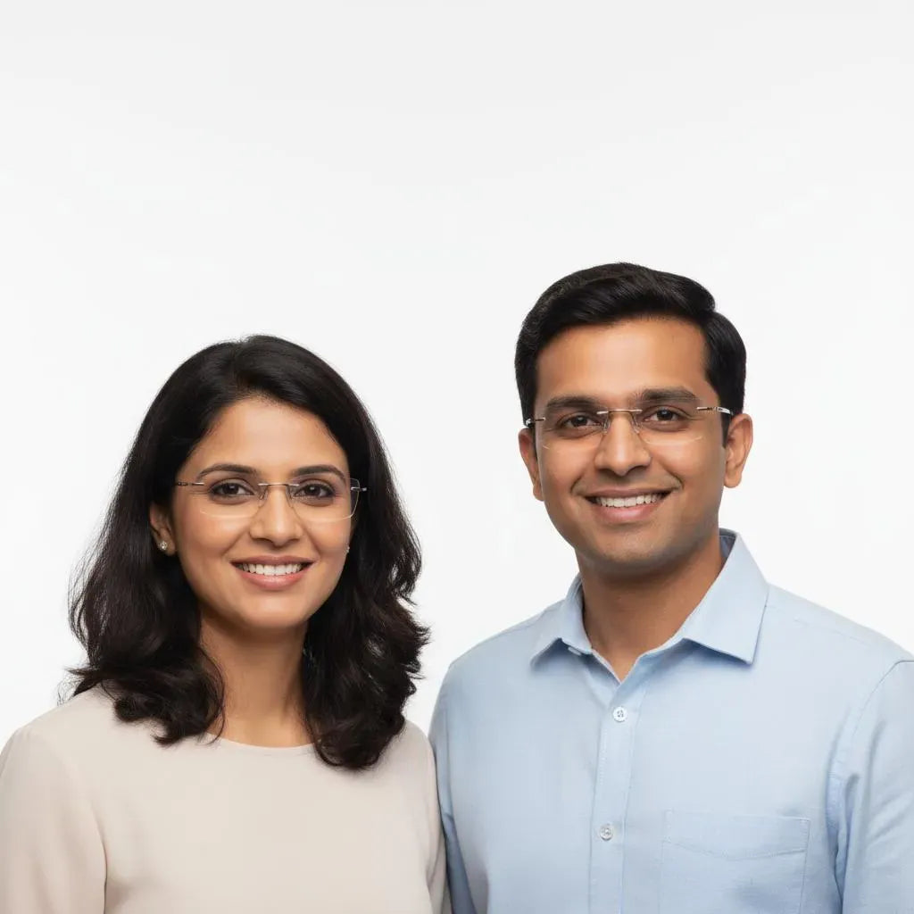 iDom Eyeglasses Rimless Rectangle Specs For Men & Women 122758