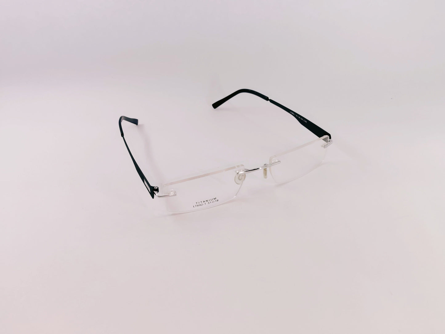 iDom Eyeglasses Rimless Rectangle Specs For Men & Women 159138