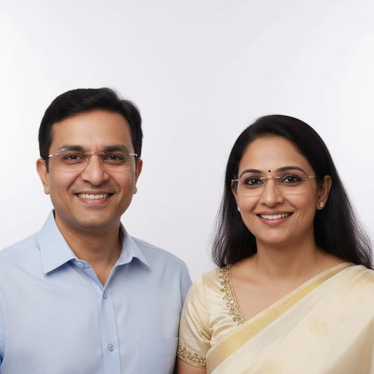 iDom Eyeglasses Rimless Rectangle Specs For Men & Women 179473