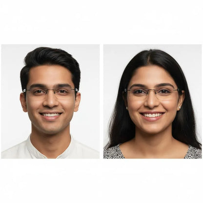 iDom Eyeglasses Rimless Rectangle Specs For Men & Women 205252