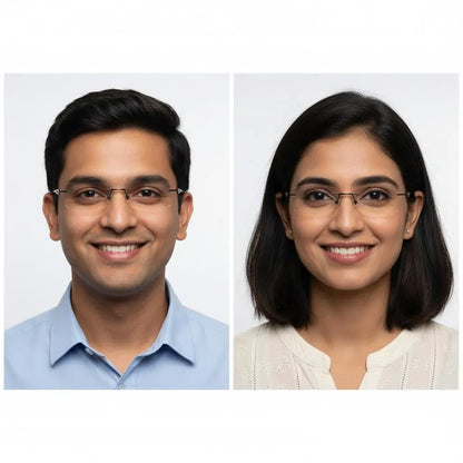 iDom Eyeglasses Rimless Rectangle Specs For Men & Women 271009