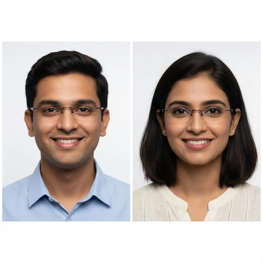 iDom Eyeglasses Rimless Rectangle Specs For Men & Women 271009