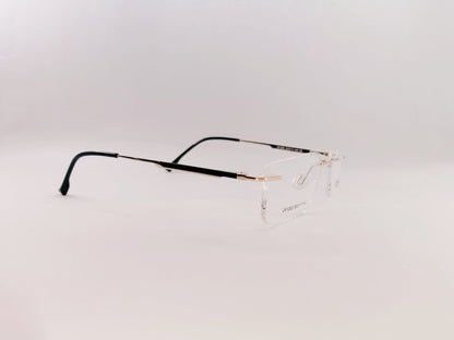 iDom Eyeglasses Rimless Rectangle Specs For Men & Women 286973