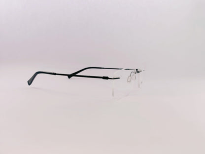 iDom Eyeglasses Rimless Rectangle Specs For Men & Women 319020