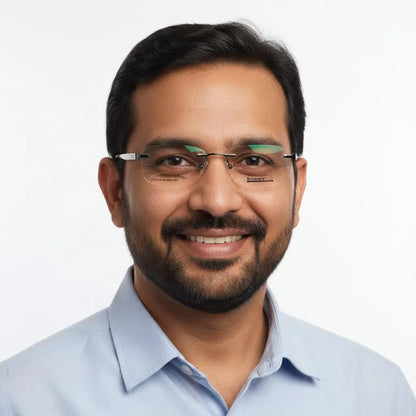 iDom Eyeglasses Rimless Rectangle Specs For Men & Women 373397