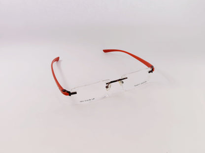 iDom Eyeglasses Rimless Rectangle Specs For Women 1004Red