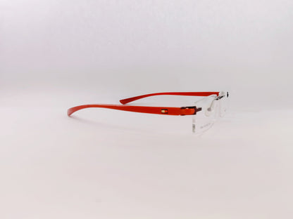 iDom Eyeglasses Rimless Rectangle Specs For Women 1004Red