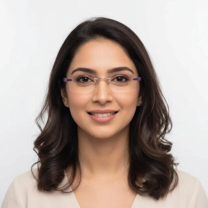 iDom Eyeglasses Rimless Rectangle Specs For Women 174554