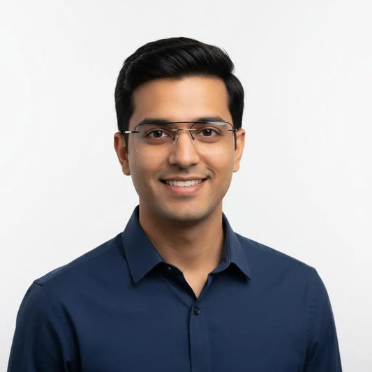 iDom Eyeglasses Rimless Square Specs For Men 115558