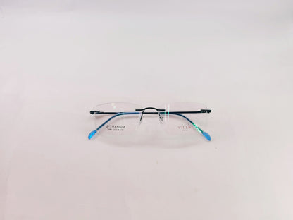 iDom Eyeglasses Skye blue Rimless Rectangle Specs For Men 131612