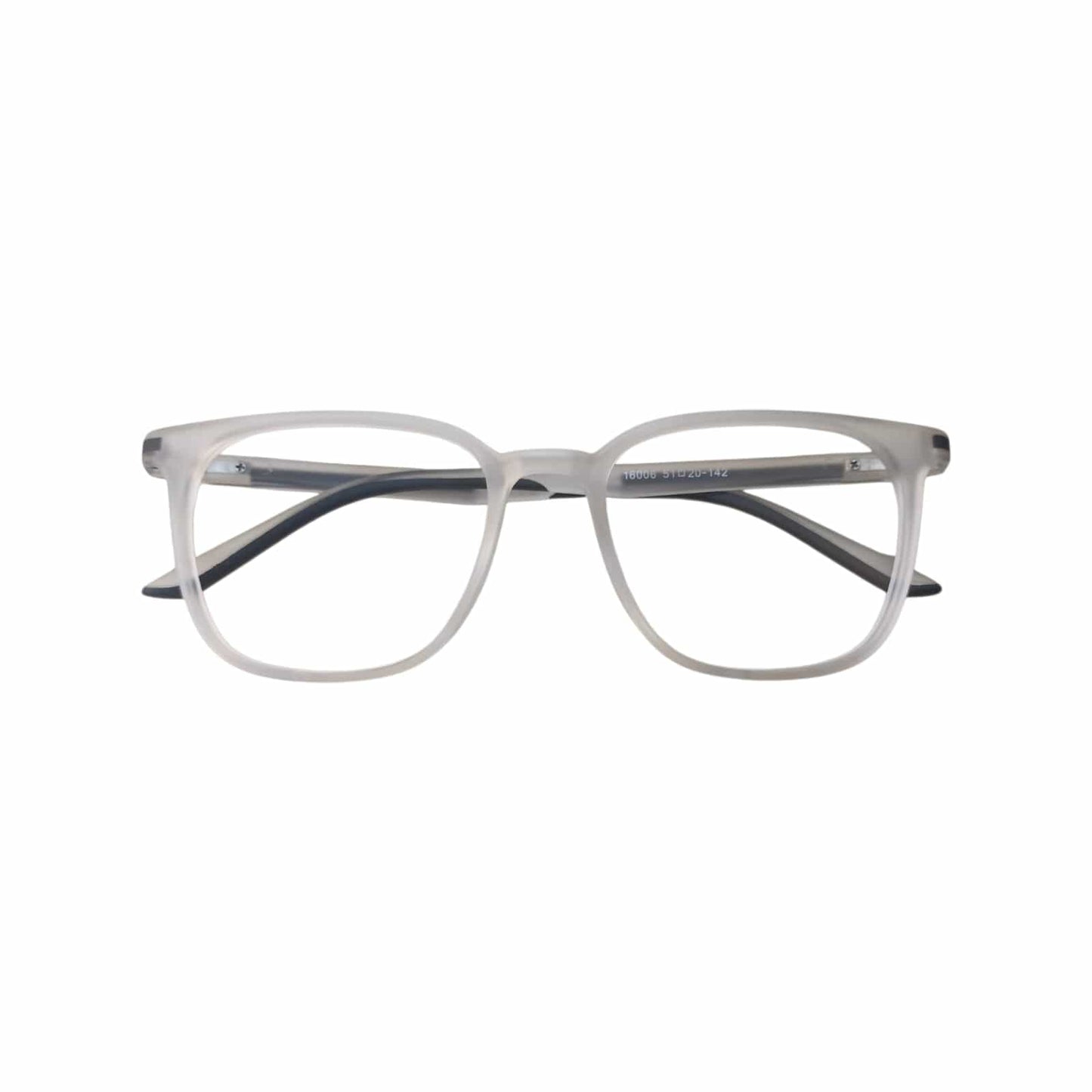 iDom Eyeglasses White Full Frame Square ZERO Power BLUE-LIGHT Filter / Computer Specs For Men & Women 326117