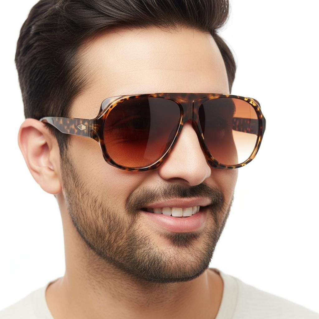 iDom Sunglasses Full Rim Aviator Square Sunglasses For Men VE54