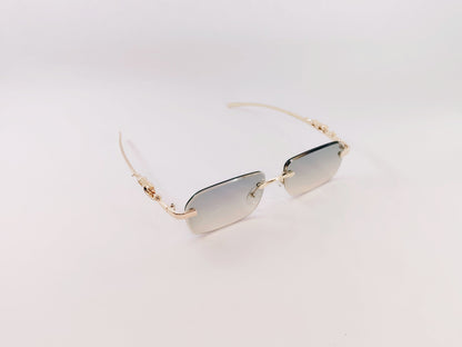 iDom Sunglasses Rimless Sunglasses Rectangle Shape For Men & Women YT1021