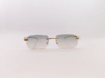 iDom Sunglasses Rimless Sunglasses Rectangle Shape For Men & Women YT1021