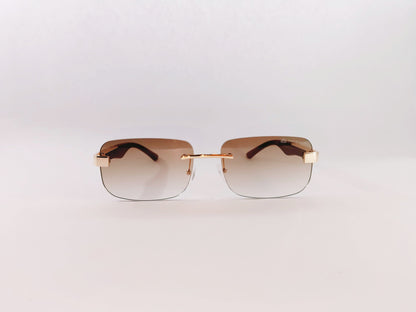 iDom Sunglasses Rimless Sunglasses Rectangle Shape For Men YT1029