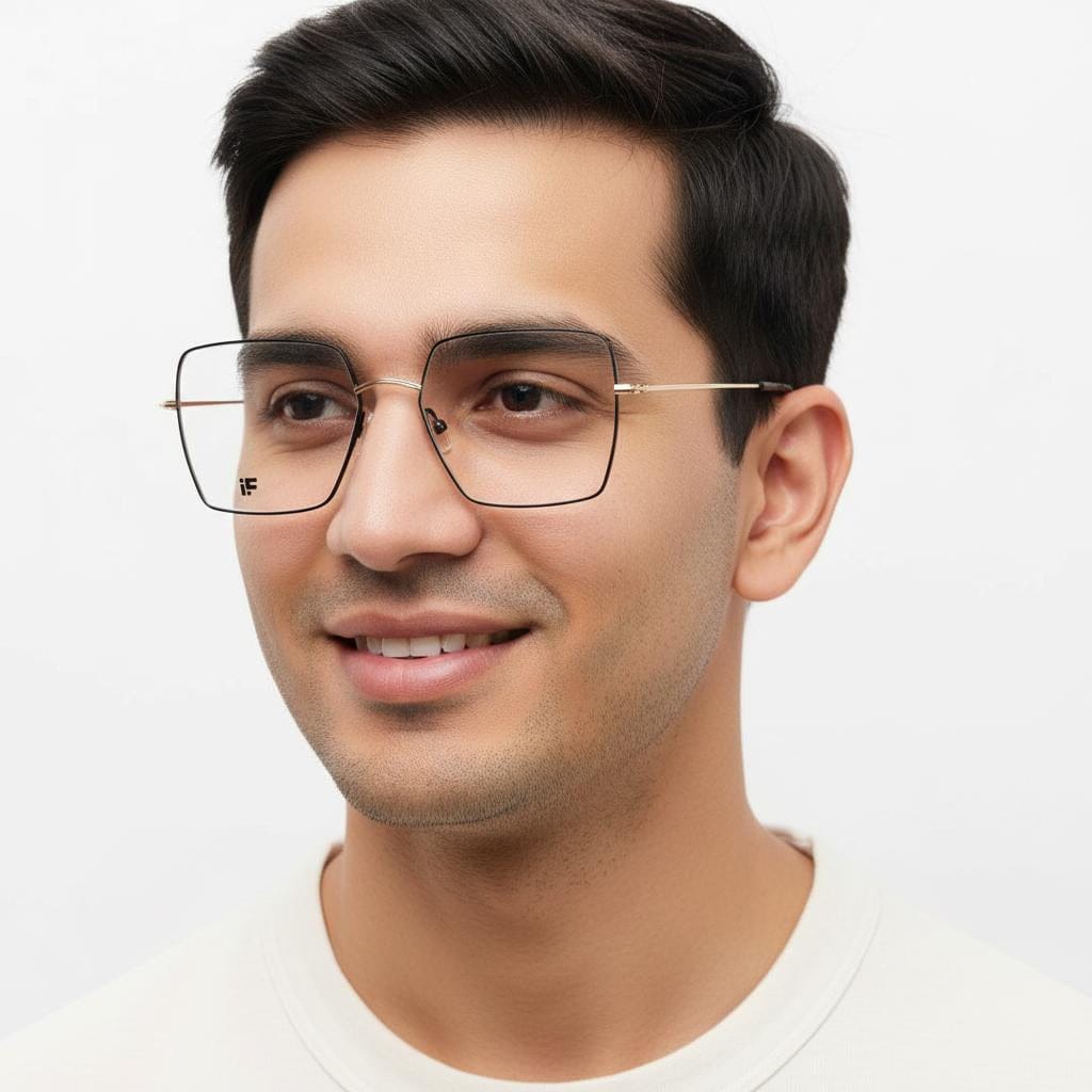 INTENSE FOCUS Eyeglasses Intense Focus Full Frame Square Specs For Men 370108