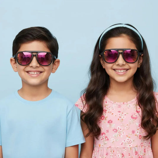 INTENSE FOCUS Sunglasses INTENSE FOCUS Full Frame Aviator Sunglasses For Kids MK042C18