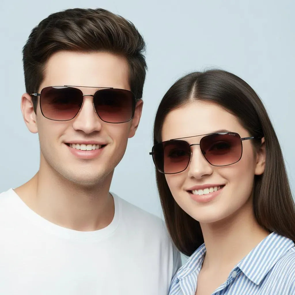 OPIUM Sunglasses OPIUM Full Rim Aviator Square Sunglasses For Men & Women 03541