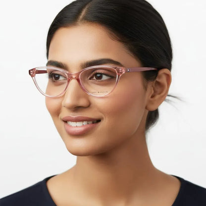 Tommy Hilfiger Eyeglasses Tommy Hilfiger Cat-Eye Full Frame Specs For Women 318059