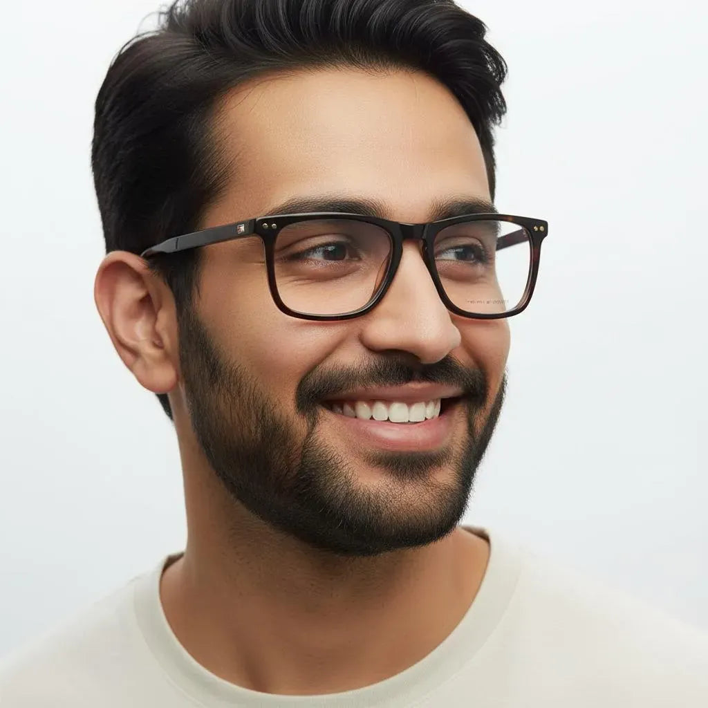 Tommy Hilfiger Eyeglasses Tommy Hilfiger Full Frame Square Specs For Men 177415