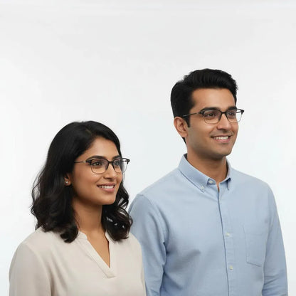 Tommy Hilfiger Eyeglasses Tommy Hilfiger Half Rim Rectangle Specs For Men & Women 137884