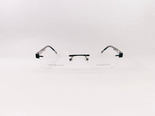 Tommy Hilfiger Eyeglasses Tommy Hilfiger Rimless Rectangle Specs For Men & Women 166315