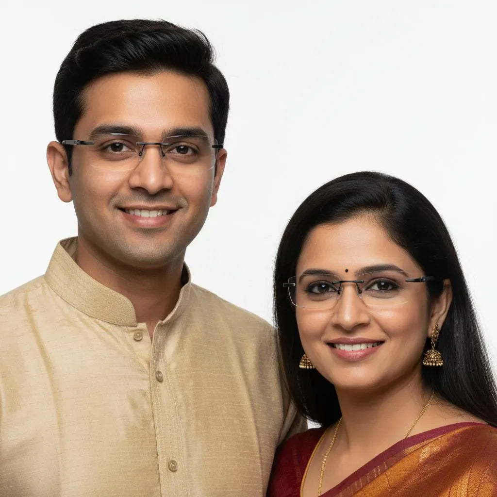 Velocity Eyeglasses Velocity Rimless Rectangle Shape For Men & Women 713C12