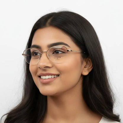 Vogue Eyeglasses Vogue Oval Half Rim Specs For Women 287004